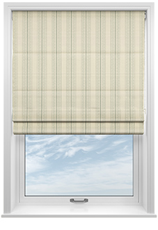 Trellis Prints, Noble Stripe Bud Green - Twist&Fit Roman Blind